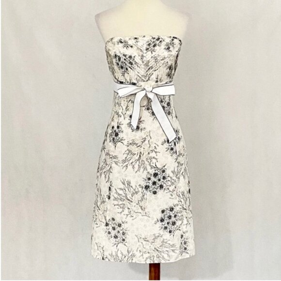 WHBM Silk/Cotton Blend Strapless Dress - Picture 1 of 11